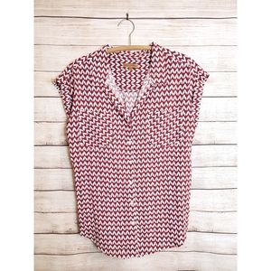 🔴 2/$25🔴⚡JACHS Girlfriend ⚡Button Down⚡Red+White